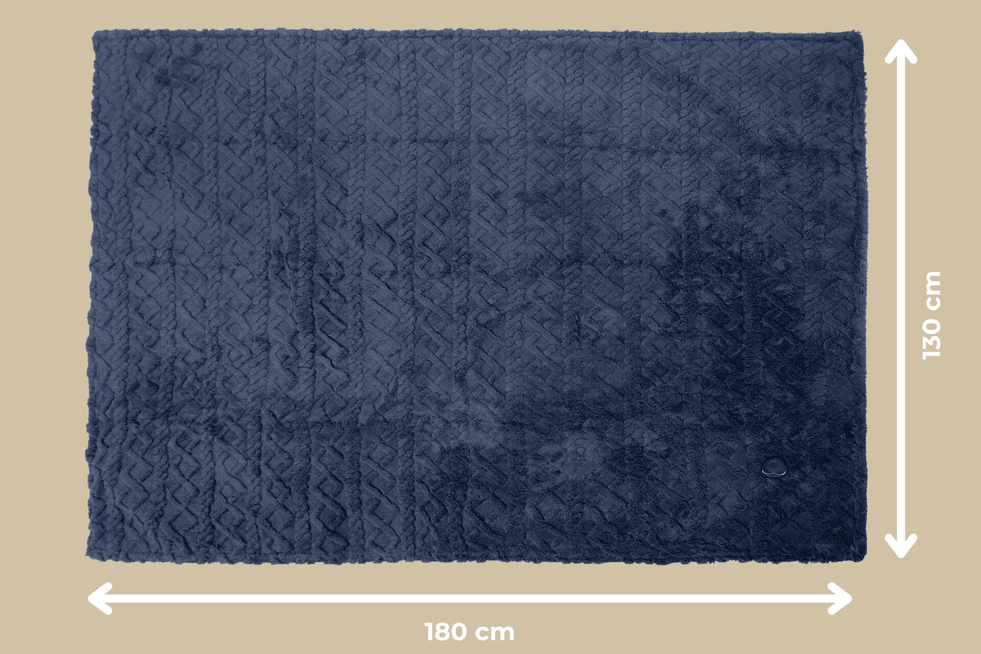 Coperta elettrica XL Coperta elettrica con pile/Sherpa - 180x130 - Blu 6/7