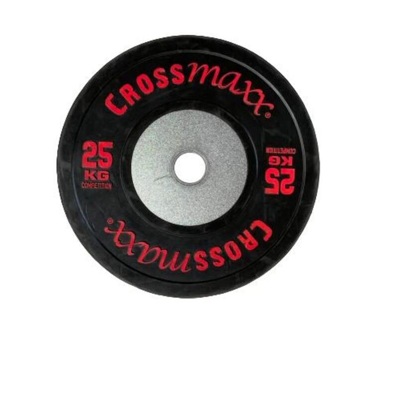 Crossmaxx Competition Bumper Plate - Halterschijf - Zwart -  50 mm - 25 kg