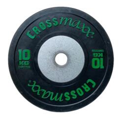 Crossmaxx Competition Bumper Plate - Halterschijf - Zwart -  50 mm - 10 kg