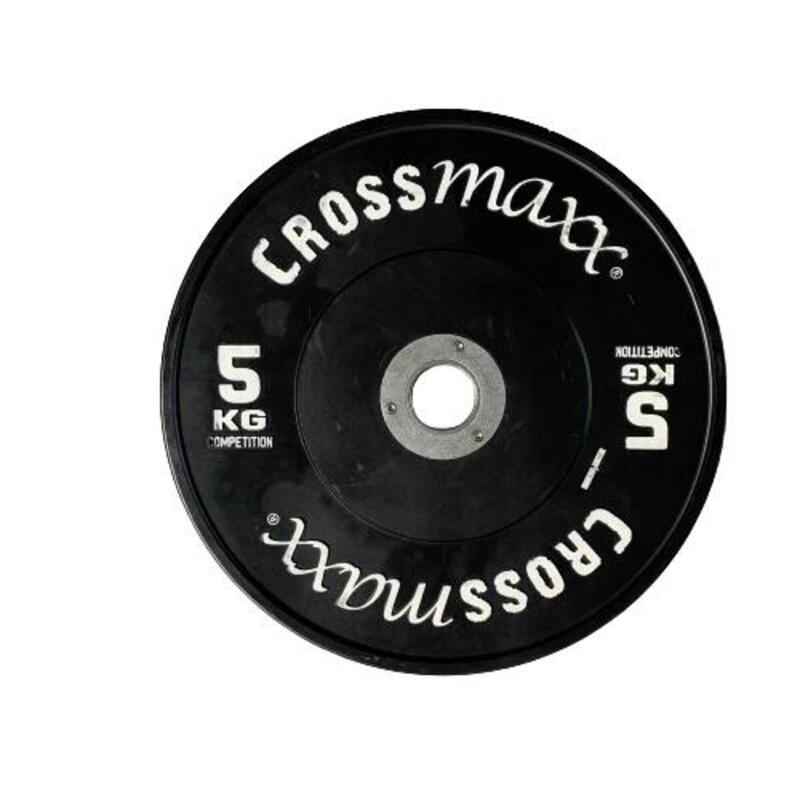 Crossmaxx Competition Bumper Plate - Disco de pesas - Negro - 50 mm - 5 kg