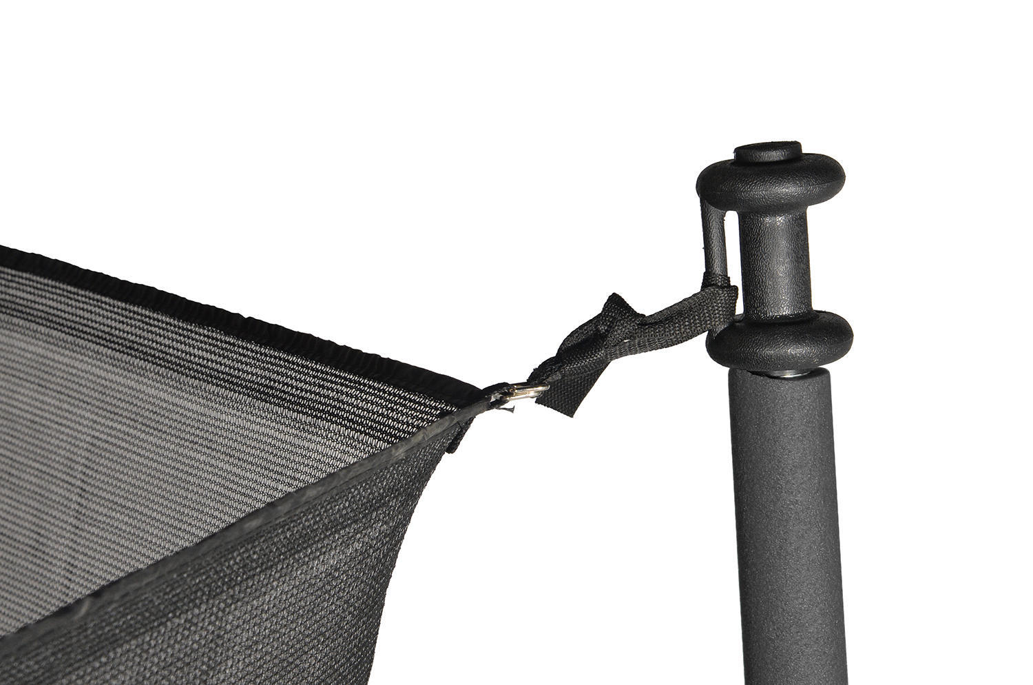 Trampoline van 244 cm met blauwe veiligheidsmat, ladder en veiligheidsnet 6/7