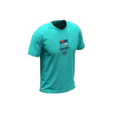 Mtb-shirt allmountain junior 2.0 van tencel-stof lichtblauw