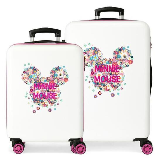 Set di valigie Disney Minnie sunny day Abs con capacità di 104L bianco