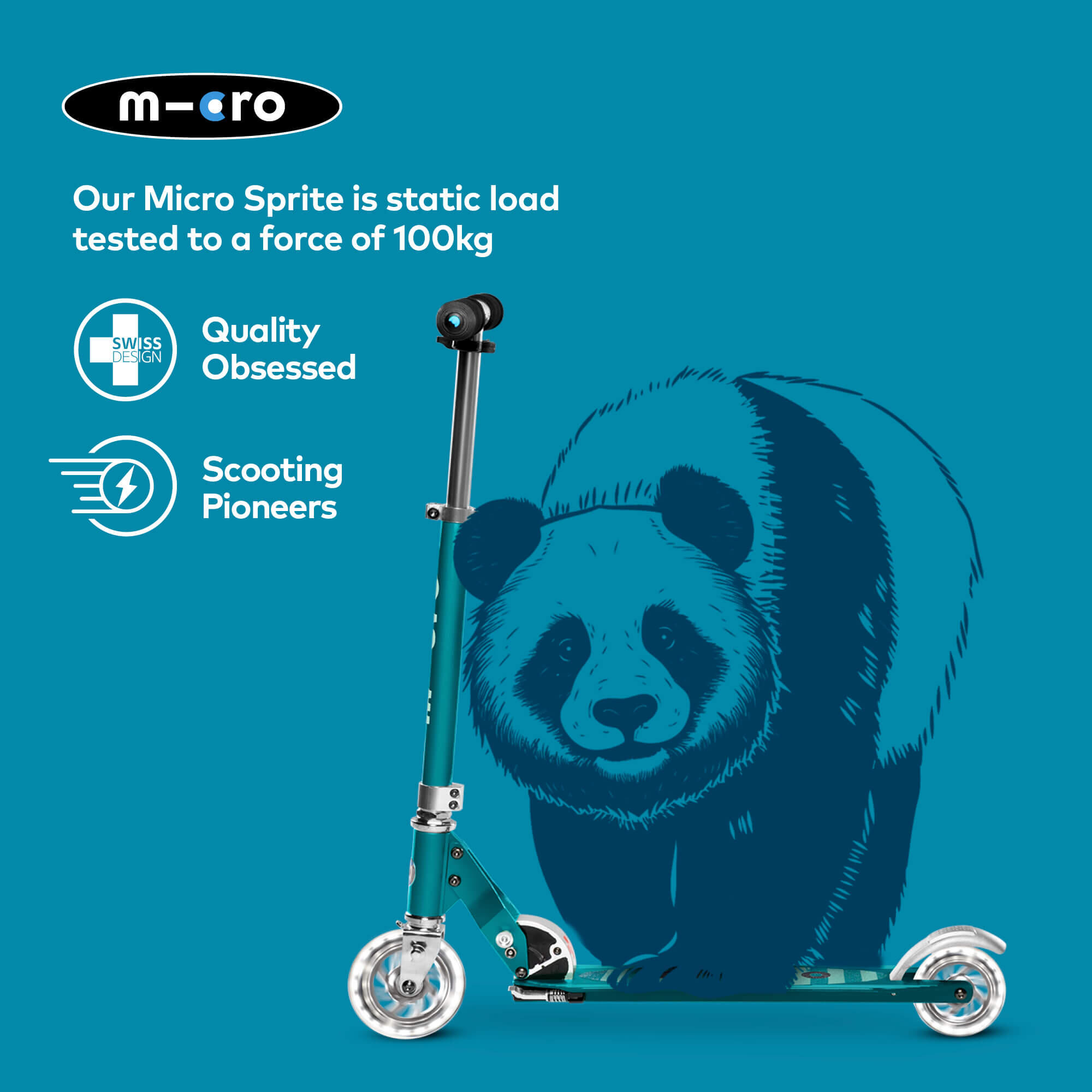 Trottinette enfant  Sprite  Pétrole LED 6/7
