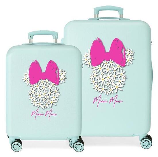 Set di valigie Disney Minnie teen Abs con capacità di 119L turchese