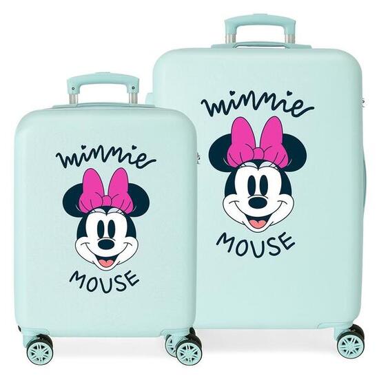 Set di valigie Disney Minnie teen Abs con capacità di 119L turchese