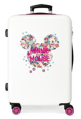 Valigia media Disney Minnie sunny day Abs con capacità di 70L bianco