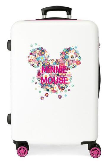 Valigia media Disney Minnie sunny day Abs con capacità di 70L bianco