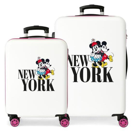 Set di valigie Disney Mickey & minnie trip to Abs con capacità di 104L bianco