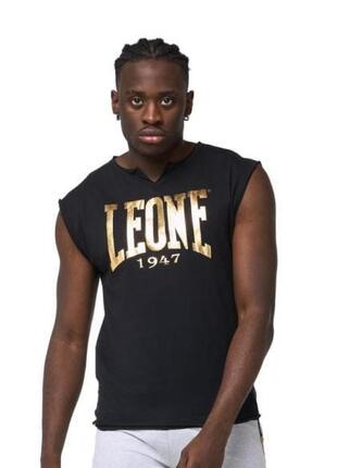 Leone New Gold ärmelloses Herren-T-Shirt mit Rohschnitt