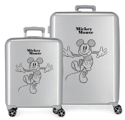 Ensemble de valises Disney Joyful Abs avec une capacité de 119L argent