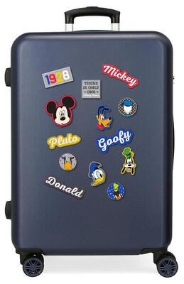 Valigia media Disney Have a good day mickey Abs con capacità di 70L blu navy