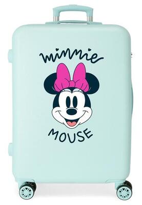 Valigia media Disney Minnie teen Abs con capacità di 70L turchese