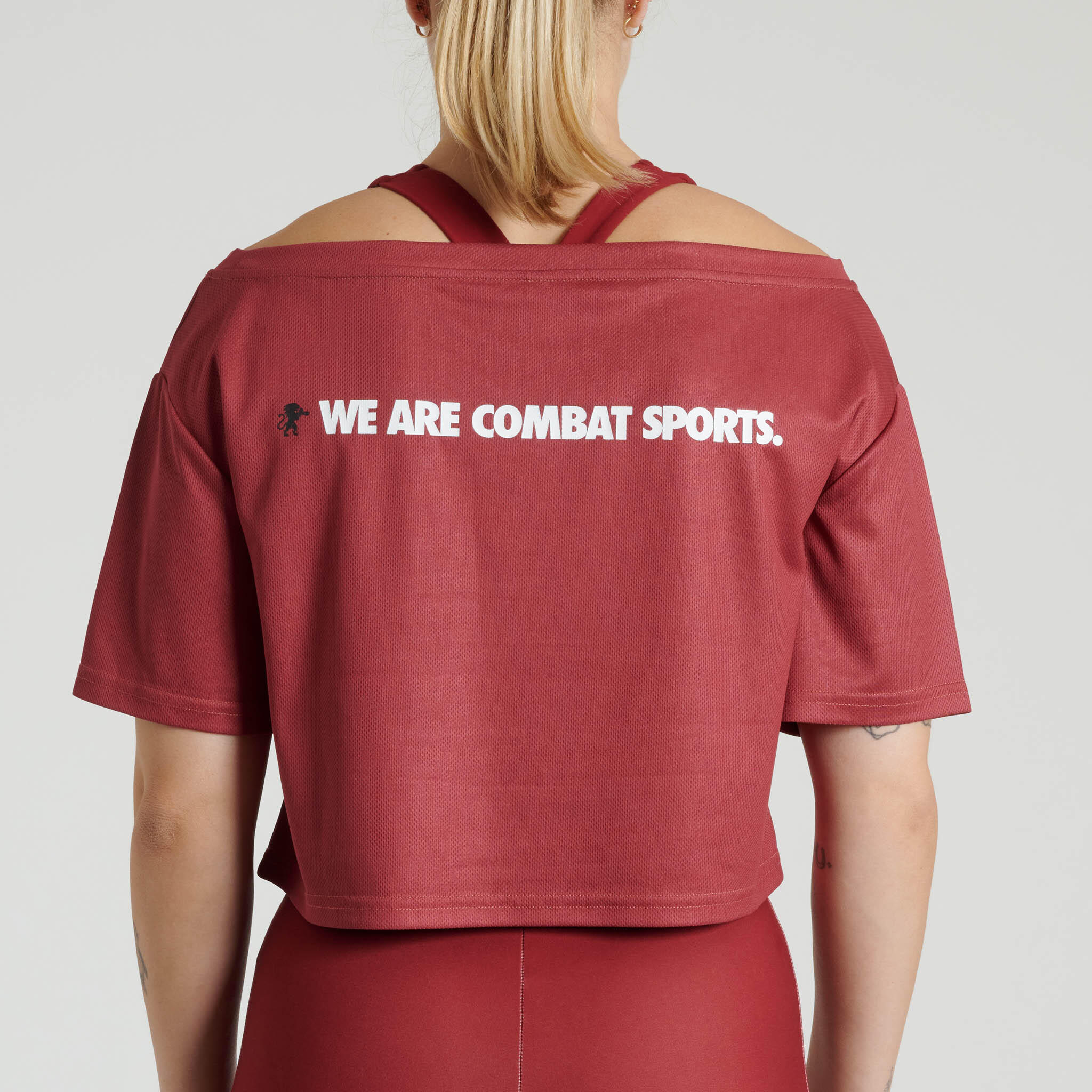 Leone1947 Crop Top LOGO WACS burdeos M 2/2