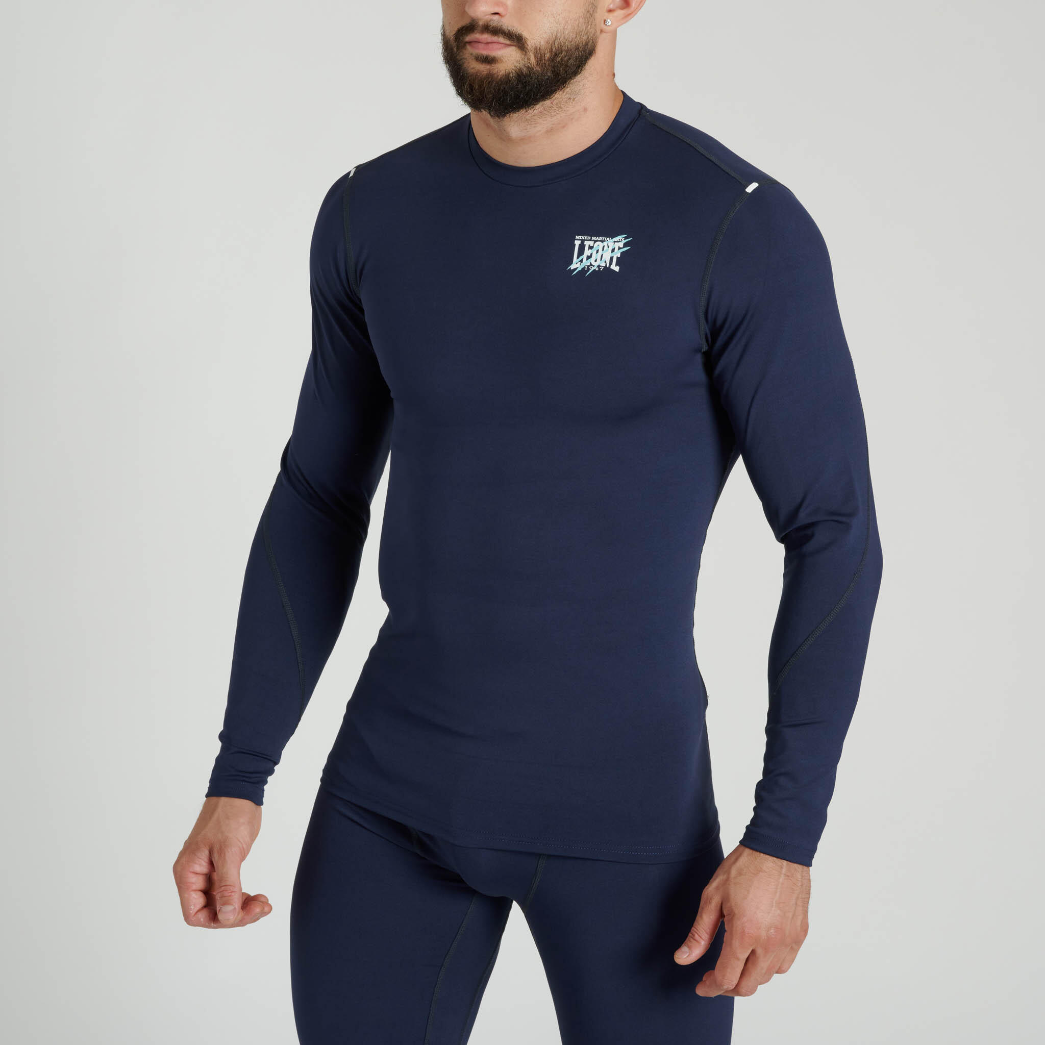 Leone1947 PRIMAL INSTINCT Rashguard manga larga azul XL