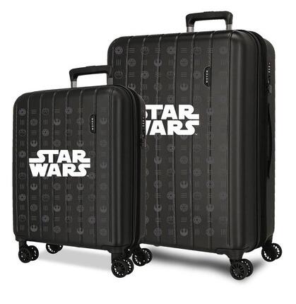 Juego de maletas Star wars Logo ABS con capacidad de 84,24L Negro