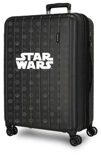Maleta mediana Star wars Logo ABS con capacidad de 84,24L Negro