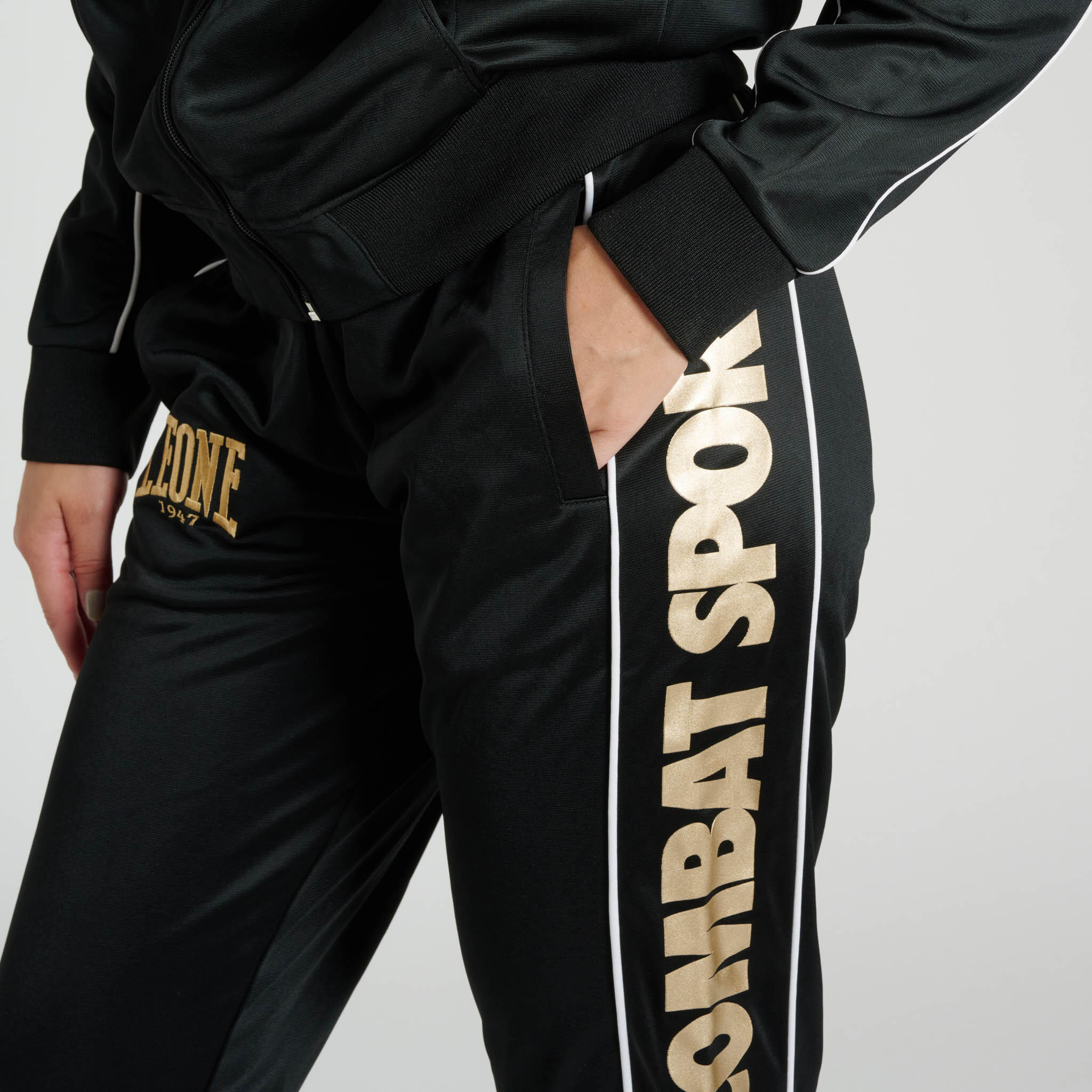 Chándal mujer LEONE 1947 PREMIUM negro talla L 4/5
