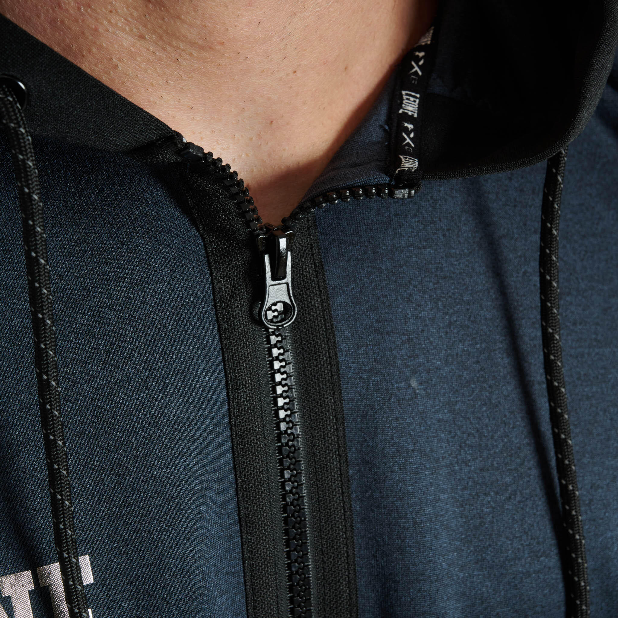 LEONE 1947 Sudadera con capucha MELANGE azul acero XL 3/4