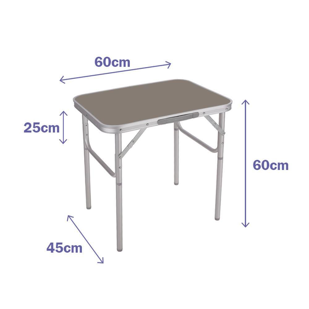 Mesa Plegable de Aluminio Marrón Ajustable para Camping y Playa 2/2