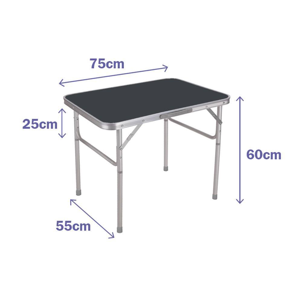 Mesa Plegable de Aluminio Gris 90X60 cm para Exteriores 2/2