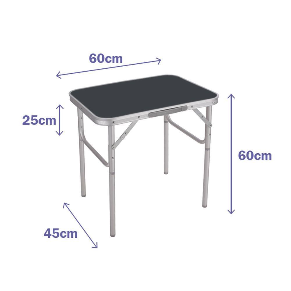 Mesa Plegable Aluminio Gris 60x45/60 cm 2/2