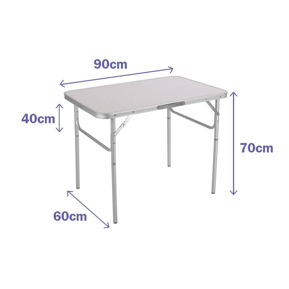 Mesa plegable de aluminio blanca para camping y playa 2/2