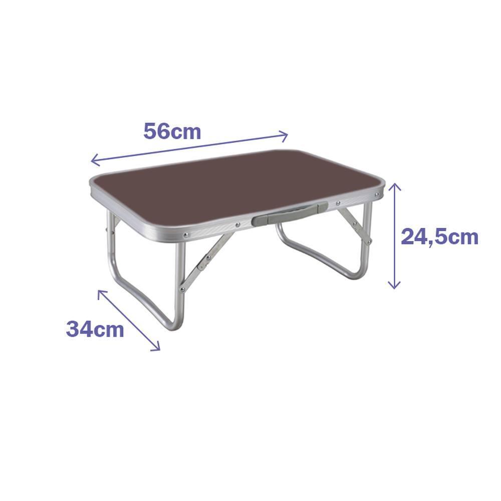 Mesa Plegable Marrón 56x34 cm para Camping y Playa 2/2
