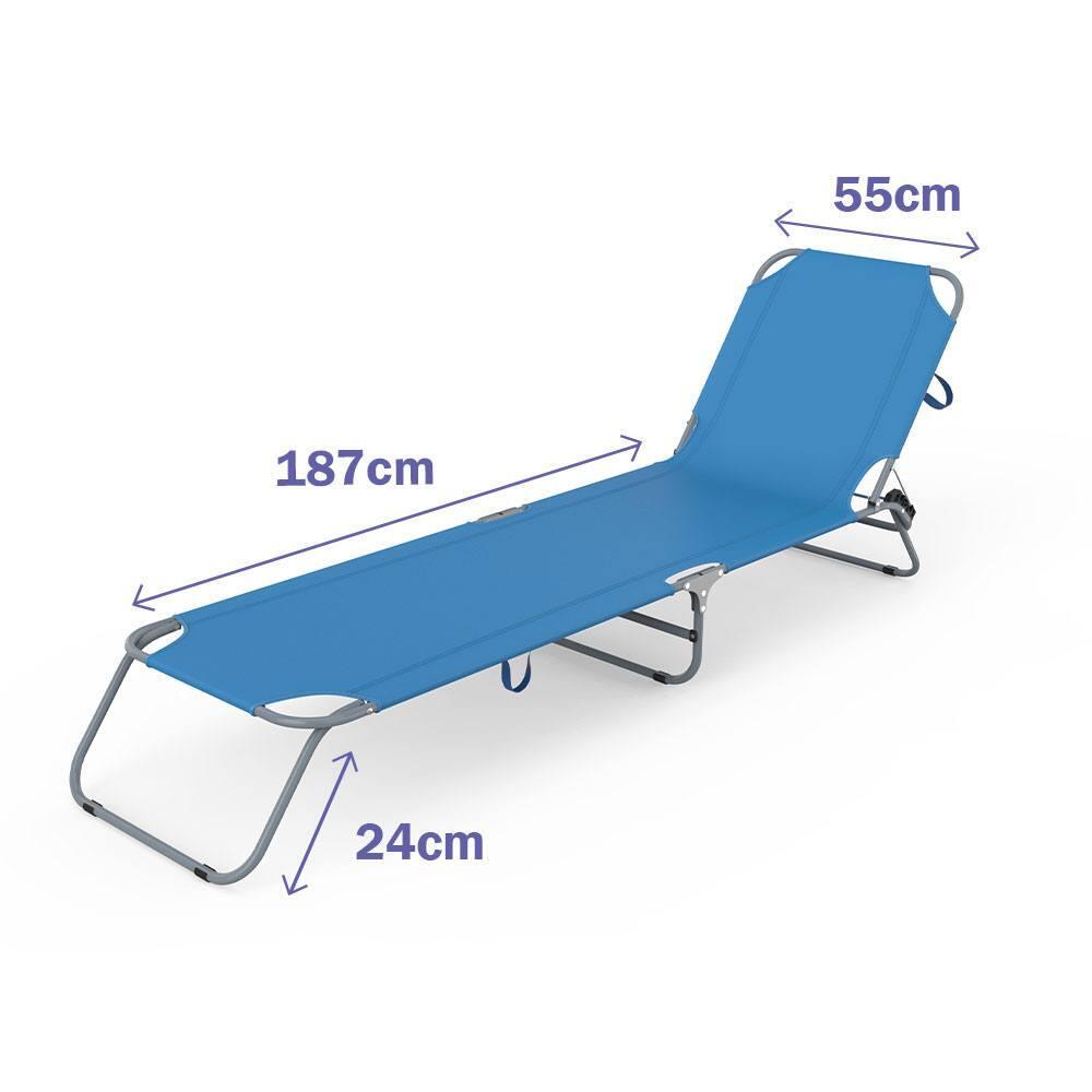 Pack de 2 Tumbonas Plegables Marbueno Azul 2/2