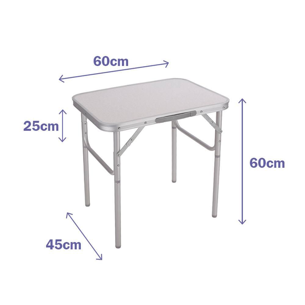 Mesa Plegable Blanca de Aluminio con Altura Ajustable 2/2
