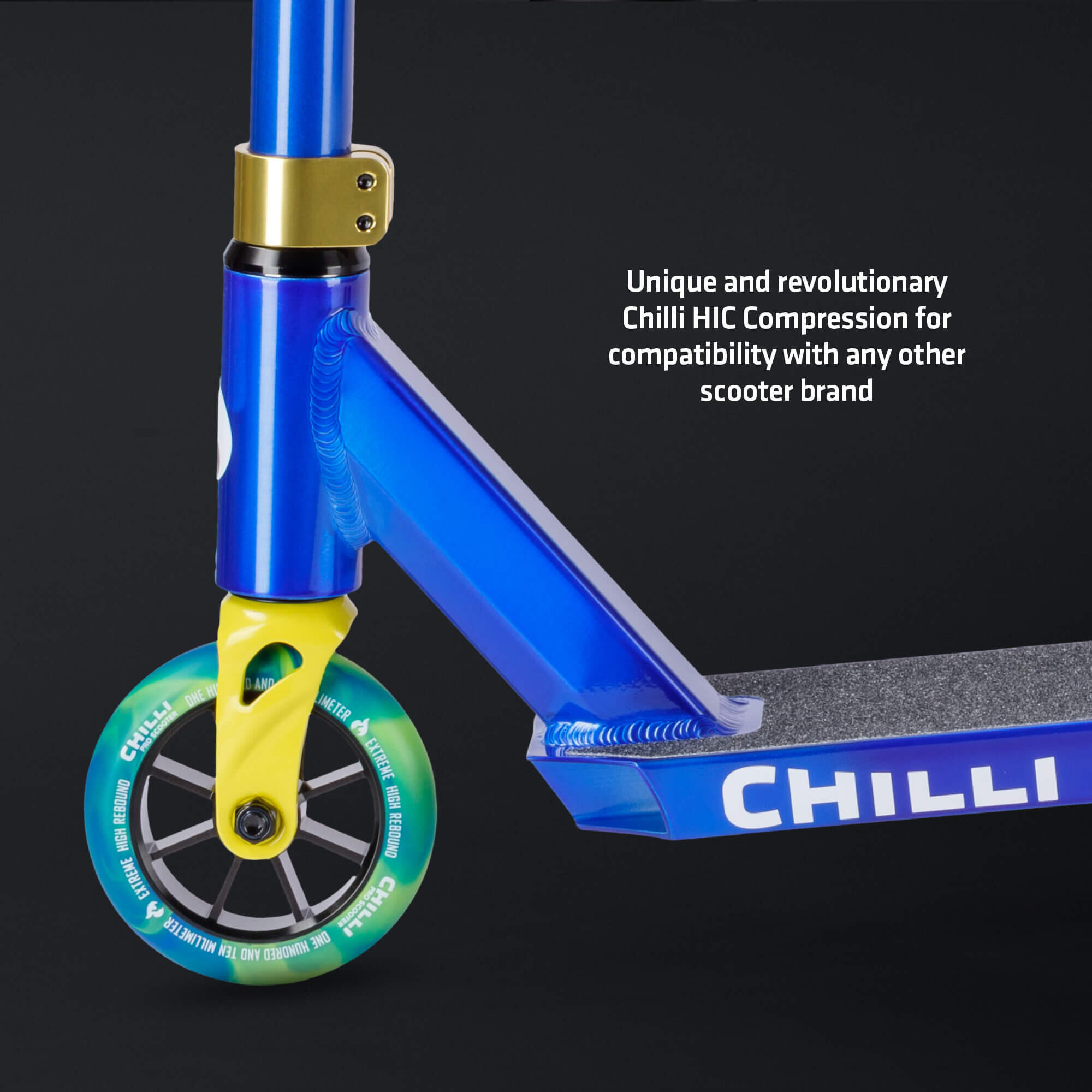 Chilli Pro Scooter Jumpstart - M -  Blue/Yellow 6/7