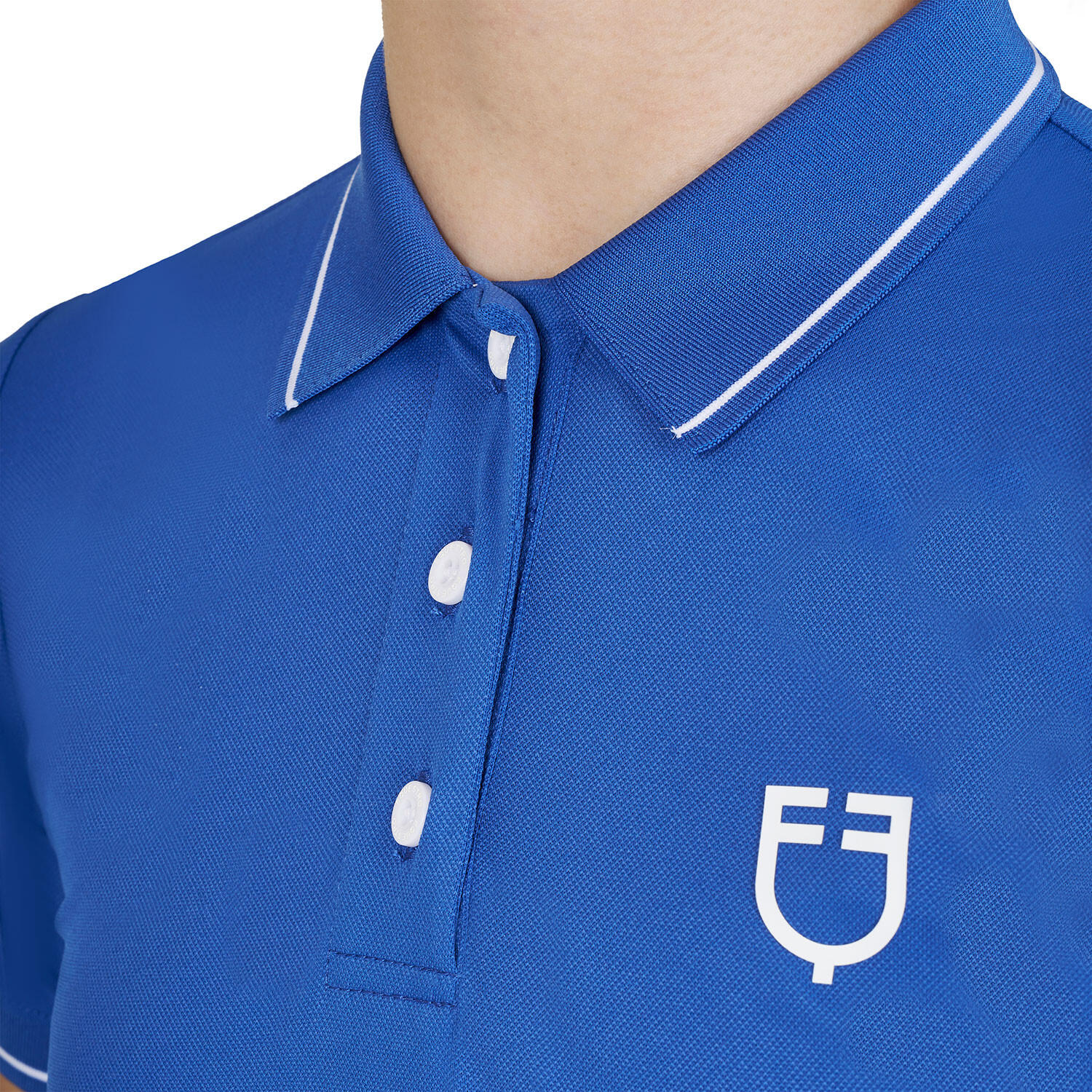 Slim fit jongens polo shirt in antibacteriële technische stof 3/4