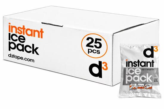D3 Ghiaccio Istantaneo [25PZ] Impacco Freddo Monouso per Traumi Contusioni Sport