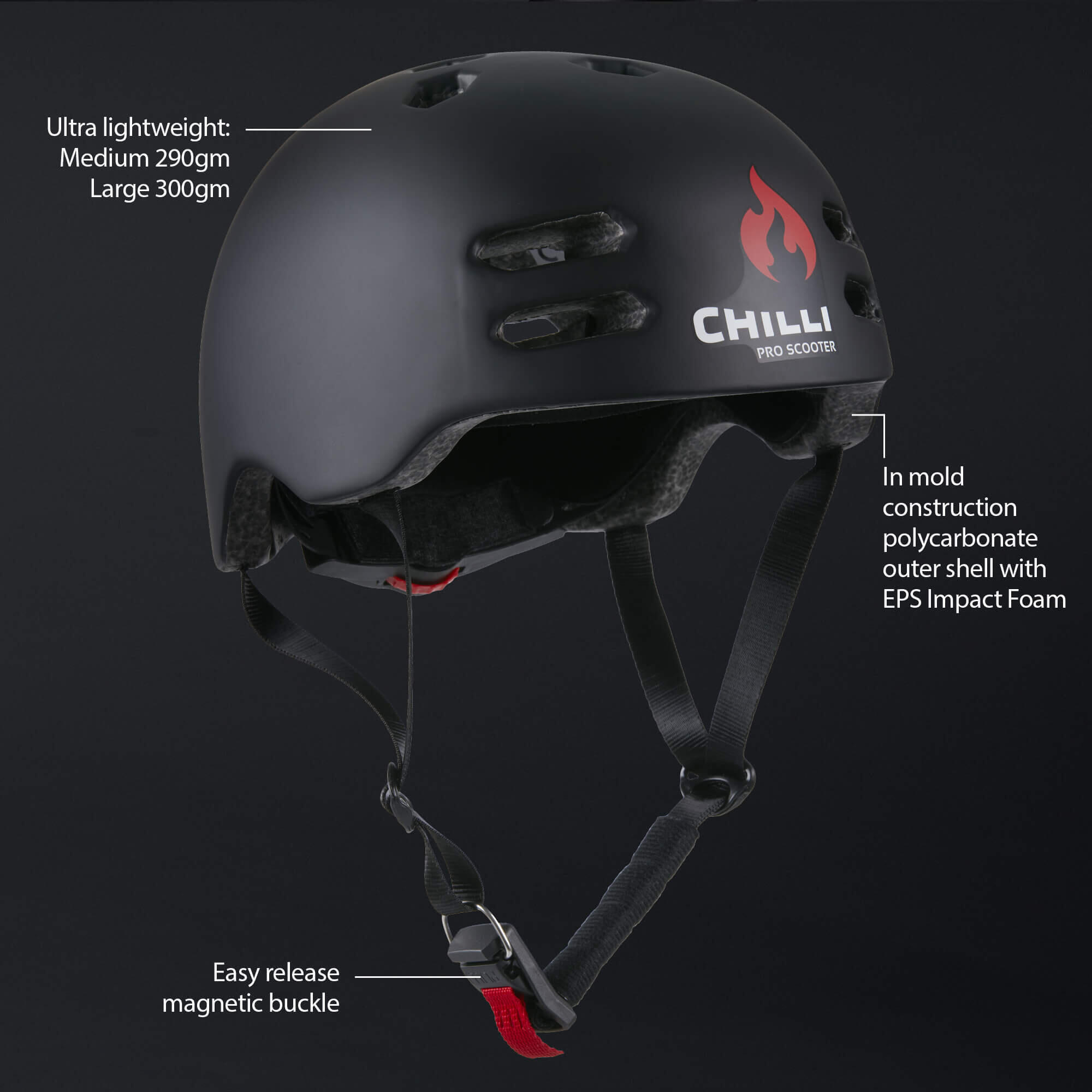 Inmold S- Skatehelm Schwarz S (53-55cm) 5/7
