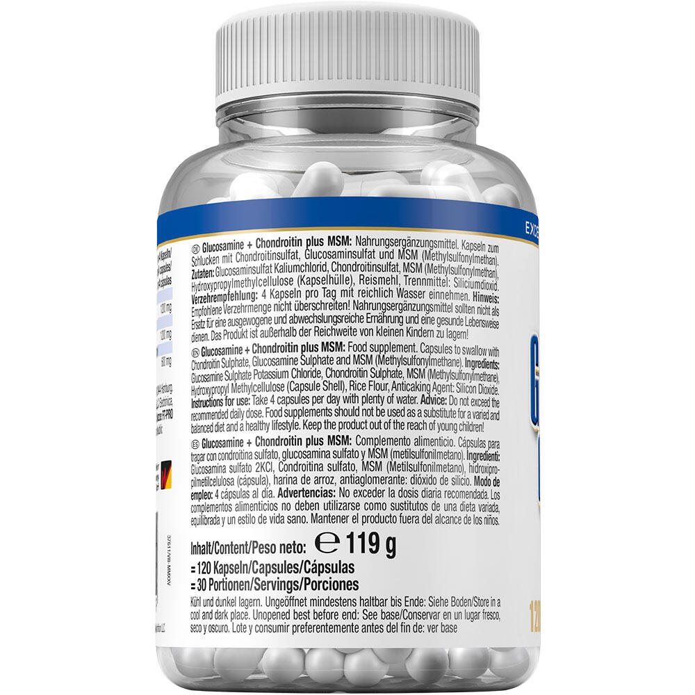 Glucosamine - Glucosamine Chondroitin Plus MSM - 120 Gélules 6/7