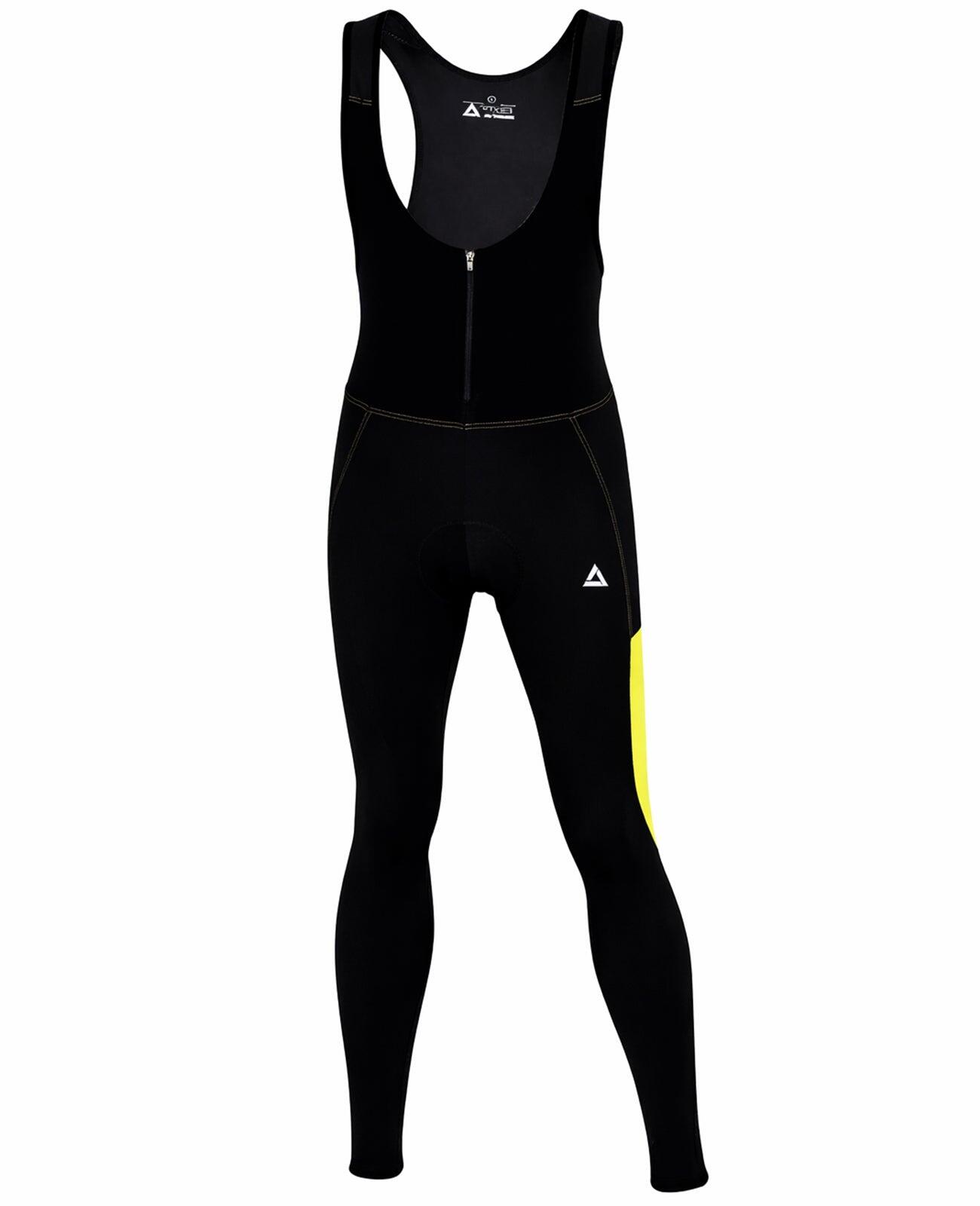 Herren Winter Fahrradhose Lang mit Trägern Pro Line - Fleece Thermalradhose 1/4
