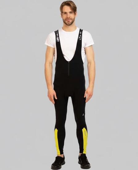Herren Winter Fahrradhose Lang mit Trägern Pro Team - Fleece Thermalradhose