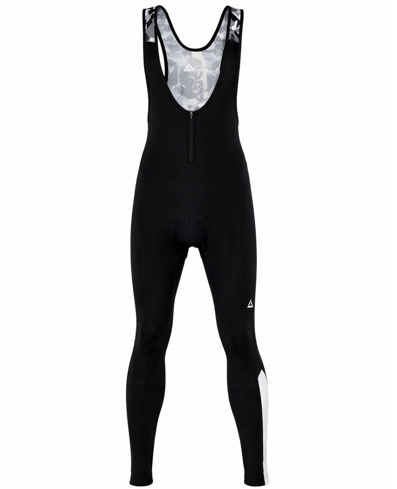 Herren Winter Fahrradhose Lang mit Trägern Pro Team - Fleece Thermalradhose 1/4