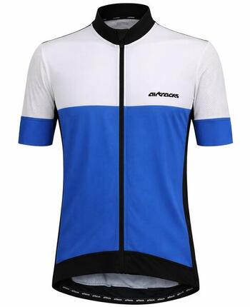 Herren Fahrradtrikot Kurzarm Radtrikot Pro Team Line III Blau Weiss