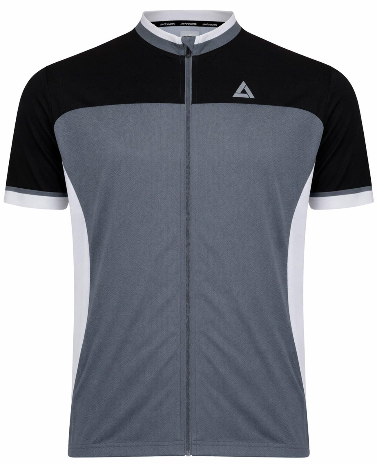 Herren Fahrradtrikot Kurzarm Radtrikot Pro T II Grau-Schwarz 2/4