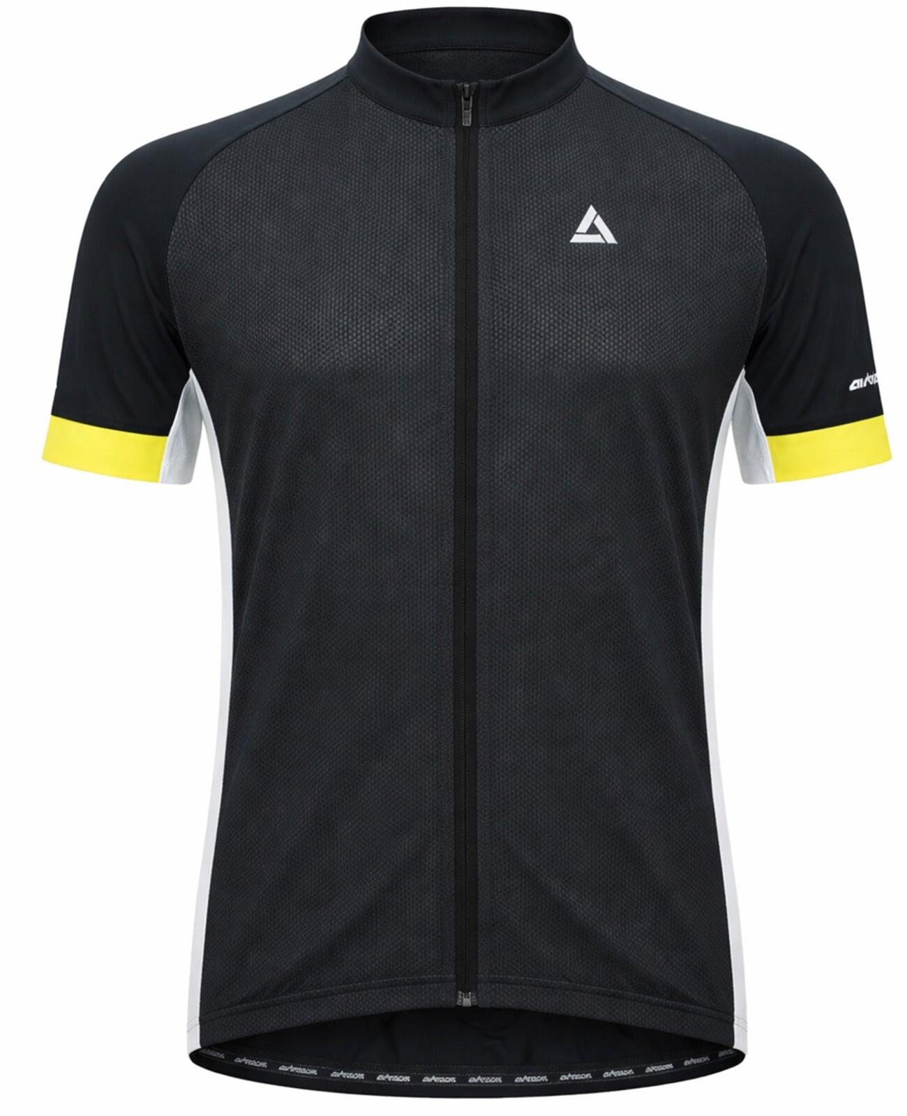 Herren Fahrradtrikot Kurzarm Radtrikot Pro Team Line Schwarz Weiss 2/4