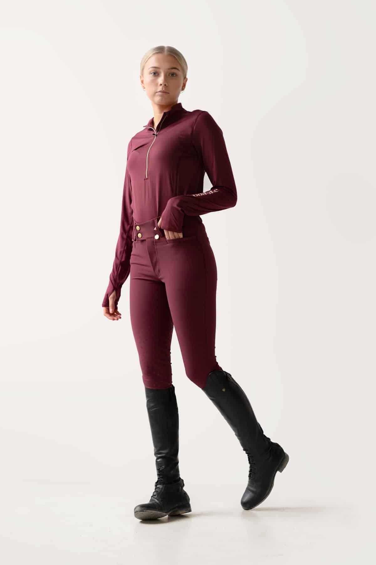 Pantalones Nellie Classic, burdeos 2/7