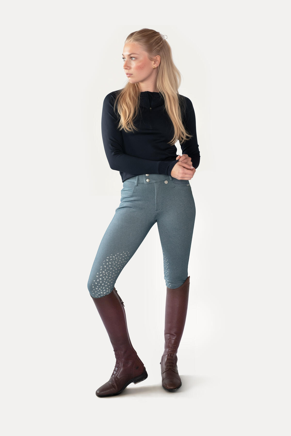 Pantaloni Nellie Bling, Denim 3/7