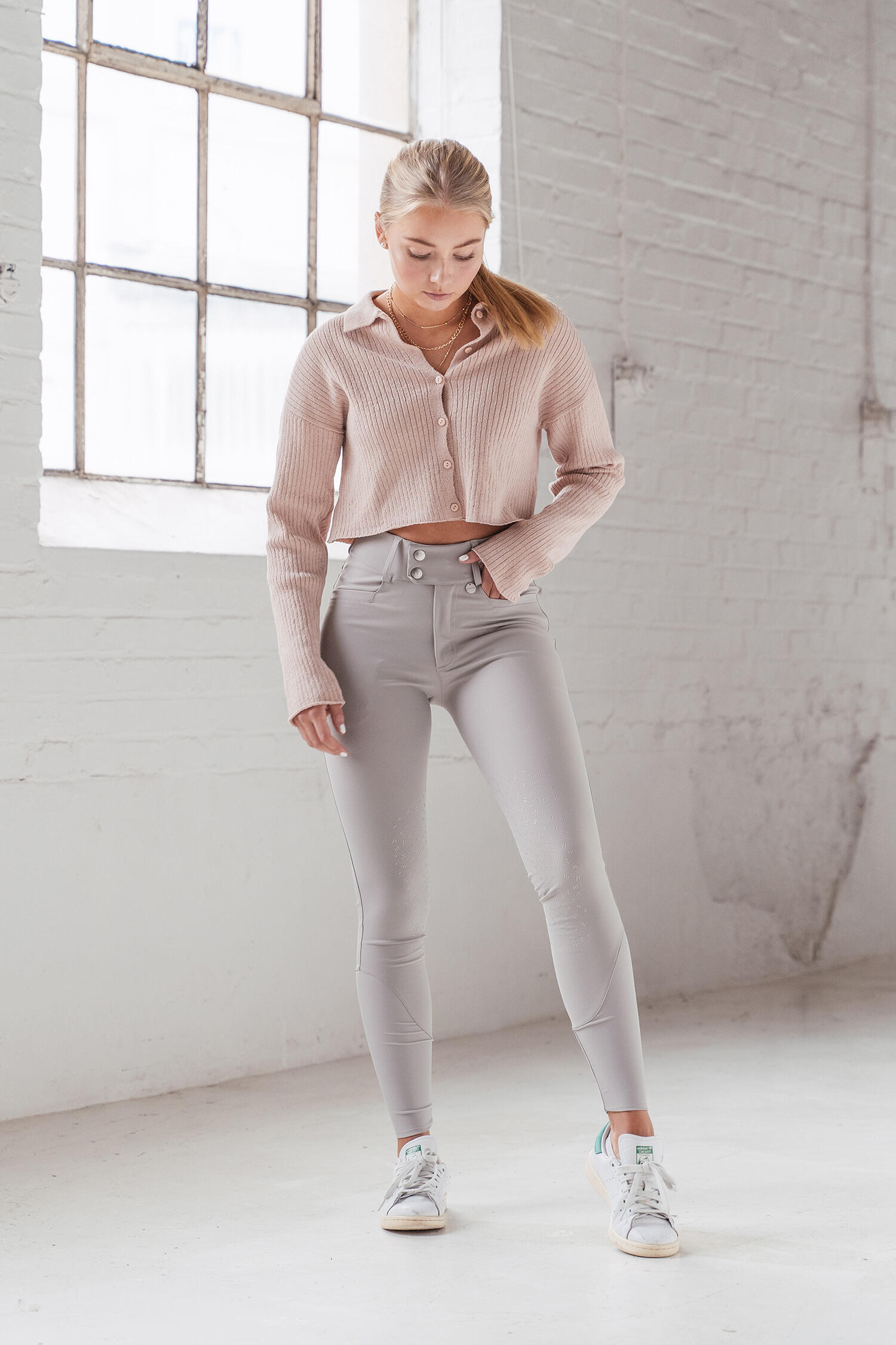 Culotte d'équitation Nellie Classic, Gris bruine 3/7