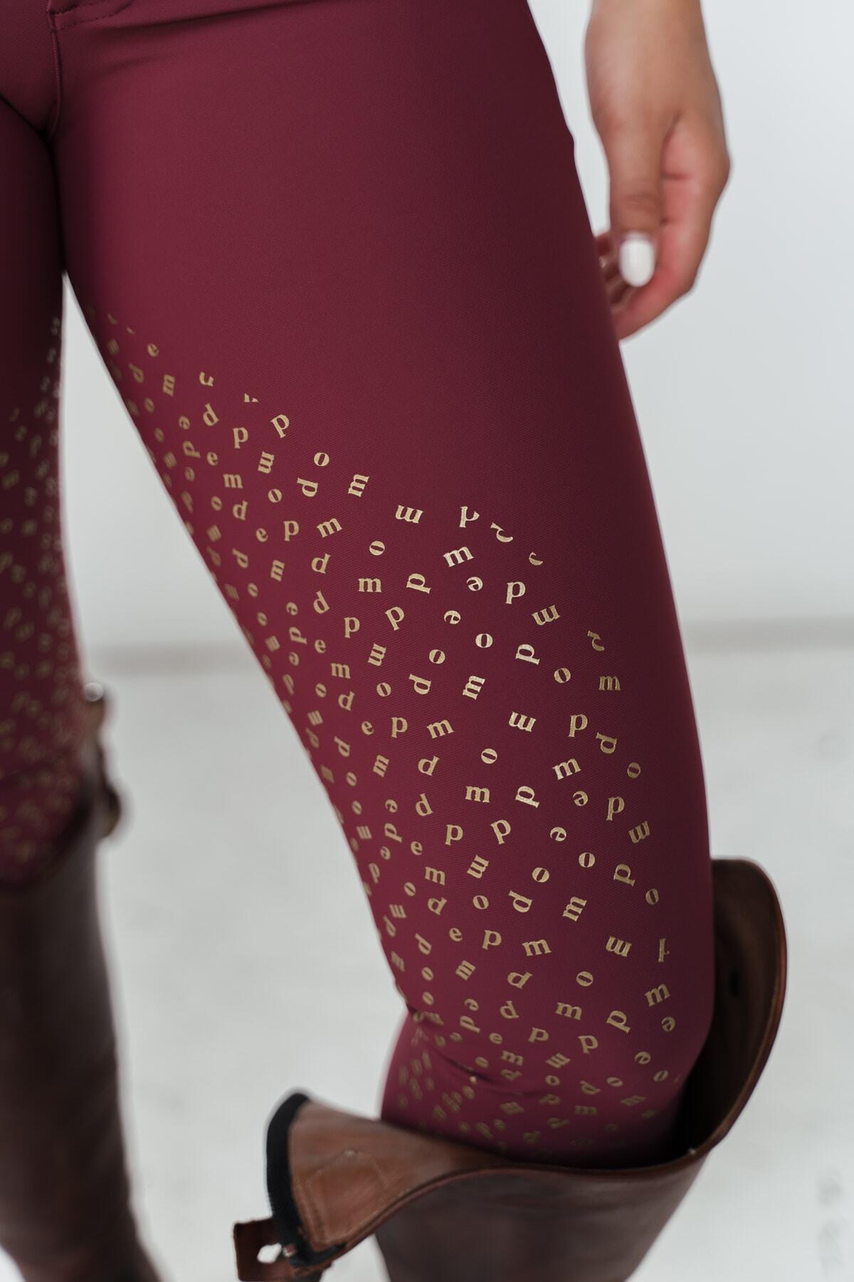 Pantalones Nellie Bling, burdeos 2/7