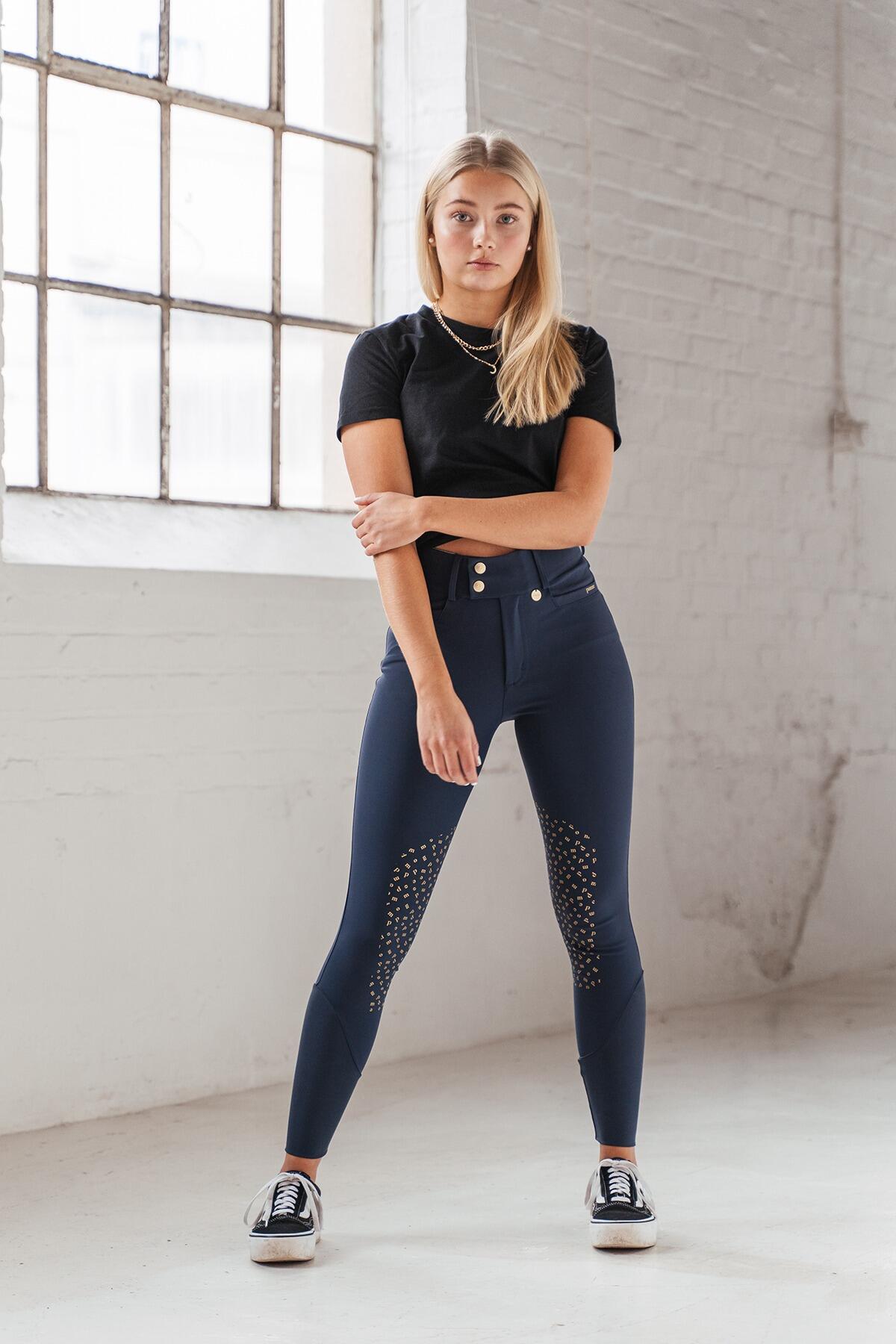 Pantaloni Nellie Bling, blu navy 4/7