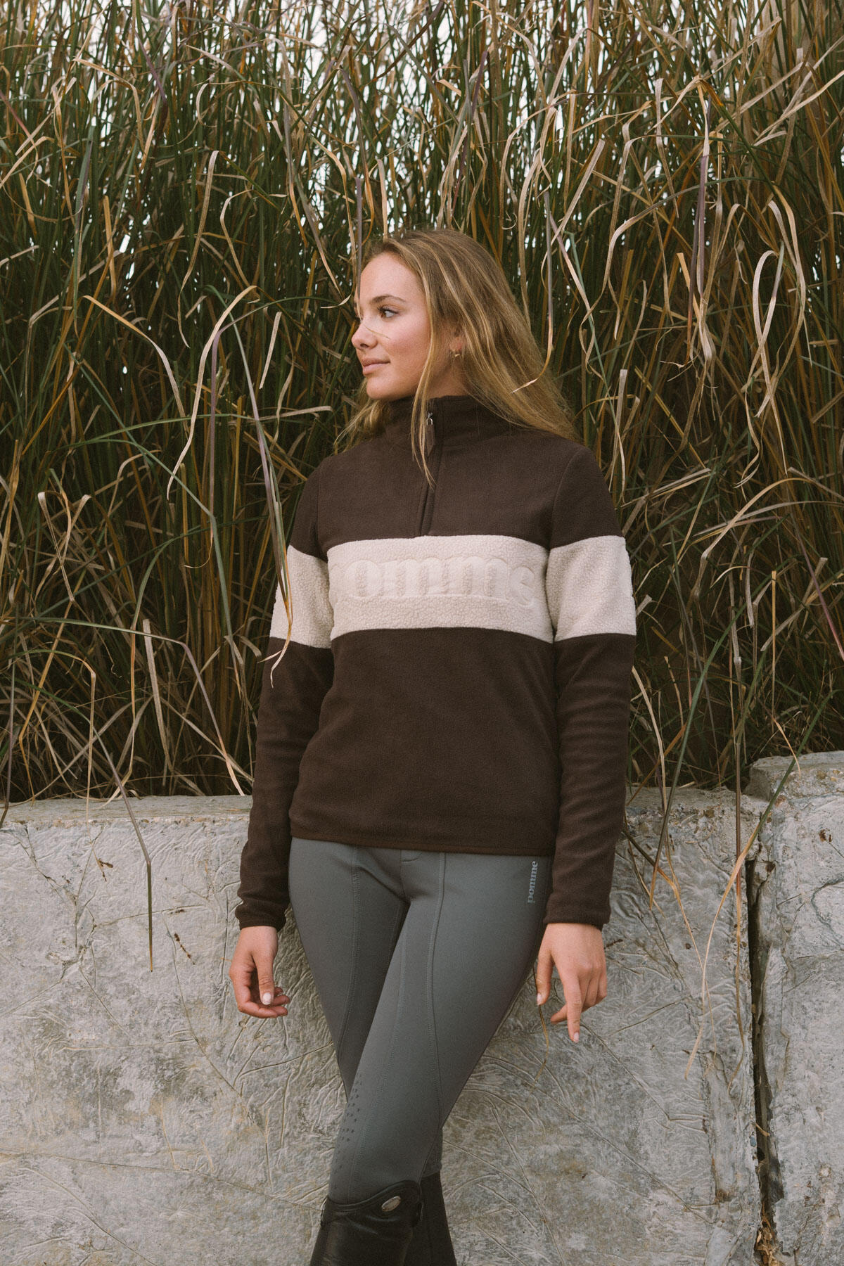 Alix Fleece, Chocoladebruin/Camel 2/7