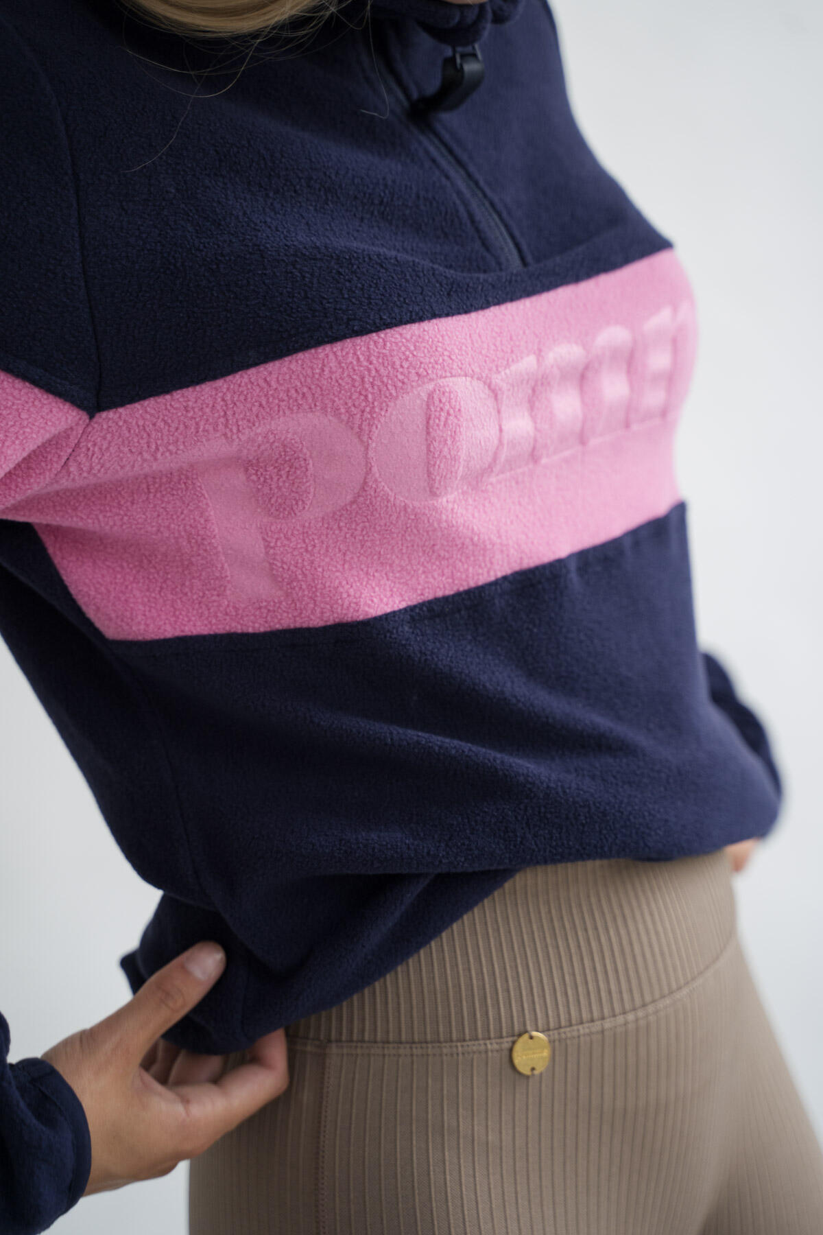 Polaire Alix, bleu marine/rose 4/7