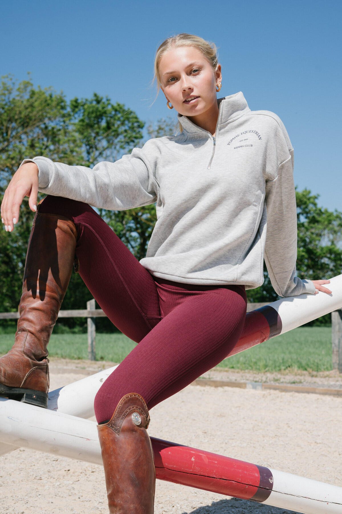 Leggings d'équitation Wendy, bordeaux 3/7