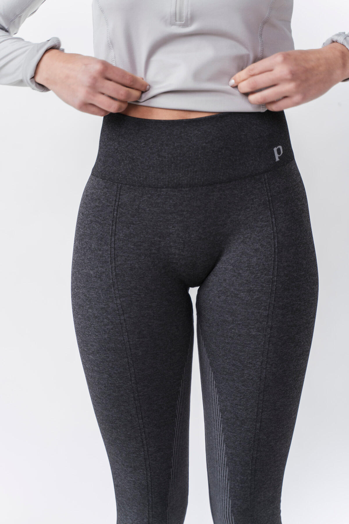 Leggings da equitazione Sandy senza cuciture, grigio 3/7